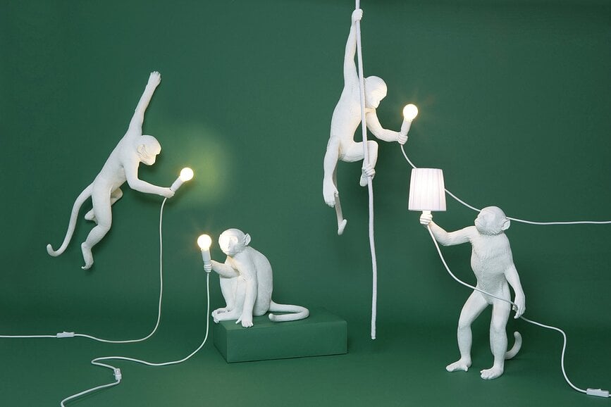 Monkey Lampa zidna bijela