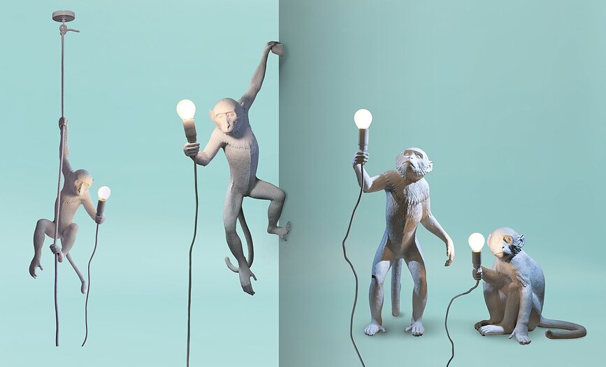 Monkey Lampa zidna bijela
