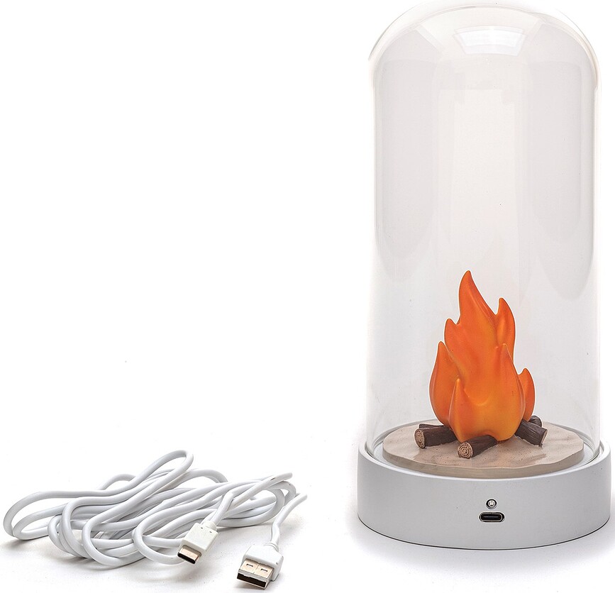 My Little Bonfire Lampe Décorative sans fil, blanche