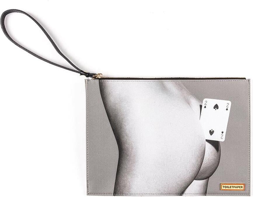 Bolsa plana Toiletpaper Shit, 28 cm, con asa