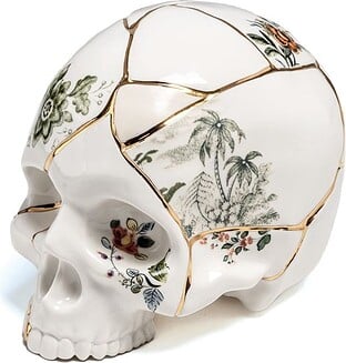 Ozdoba Kintsugi Skull