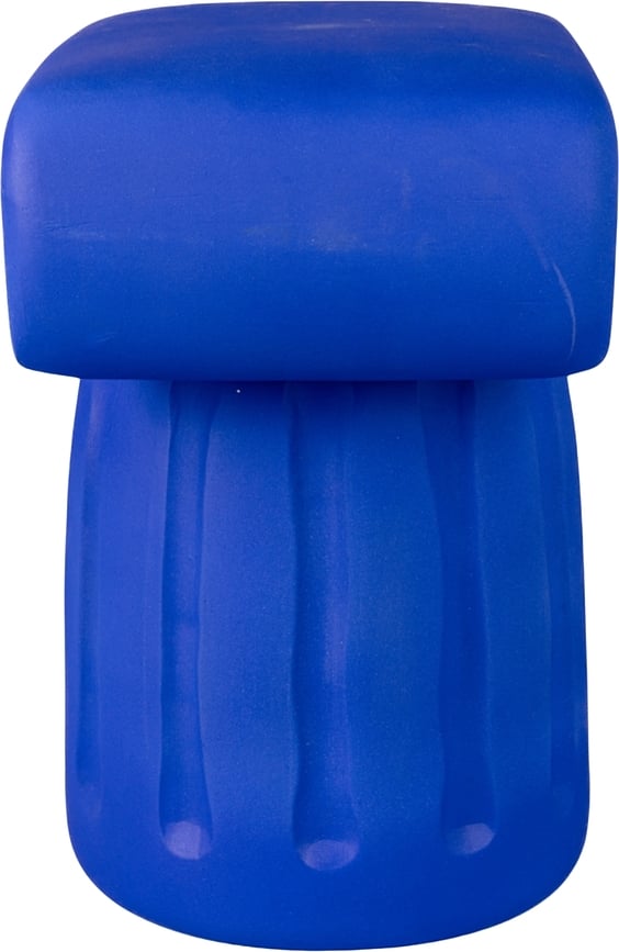 Pedestal de terracota Magna Graecia Capitel, 45 cm, azul