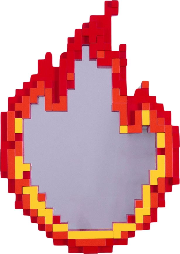 Pixel Flame Seinale riputatav peegel