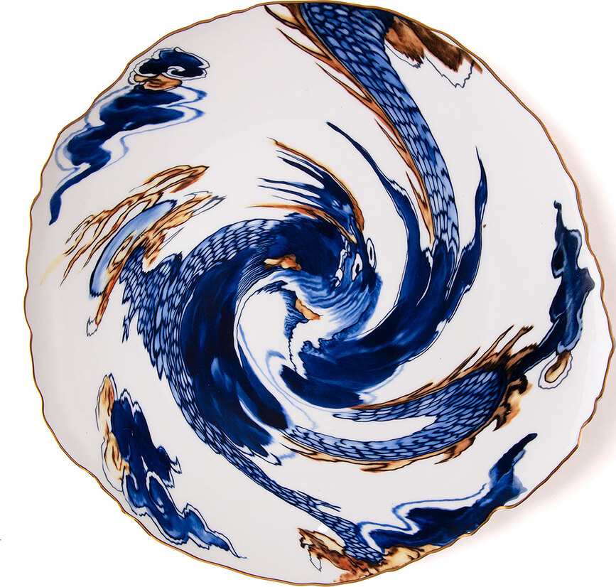 Plato Llano Diesel Classics On Acid Imari Dragon, 28 cm