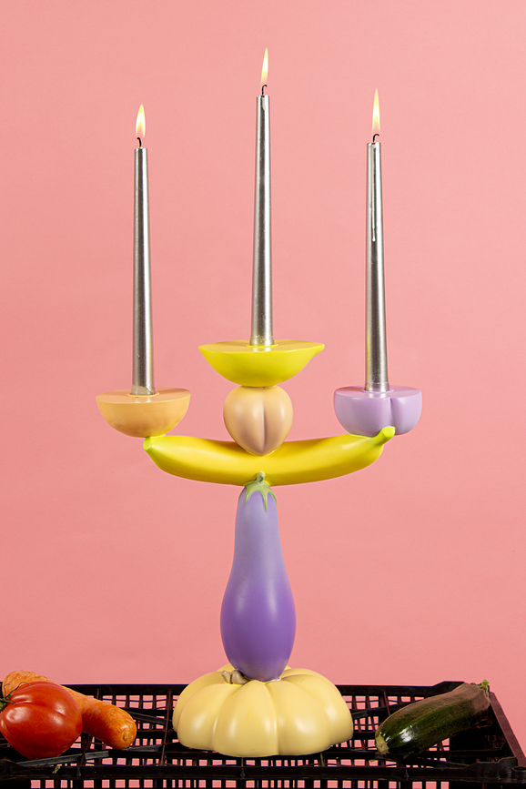 Portacandela Vitamin Aubergine
