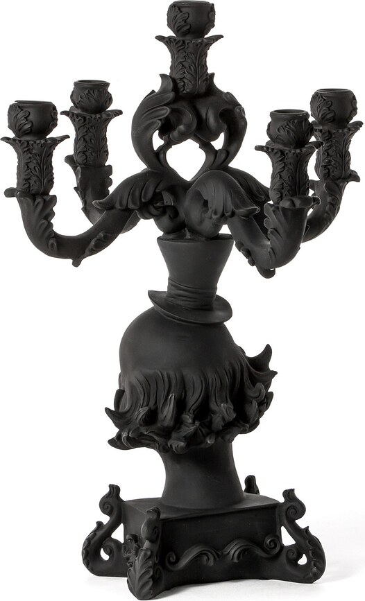 Portavelas Burlesque Clown, negro