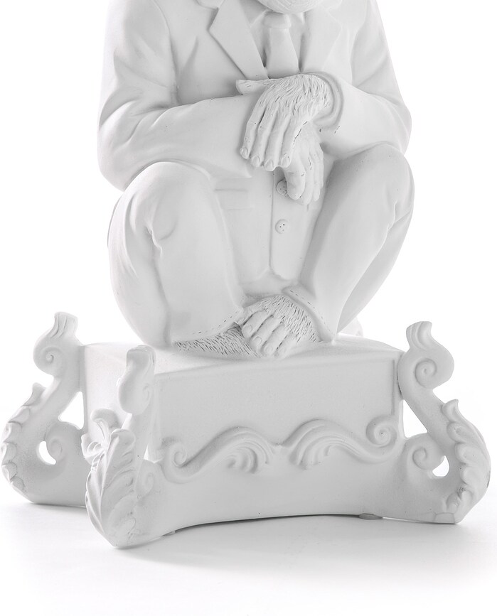 Portavelas Burlesque Chimp, blanco