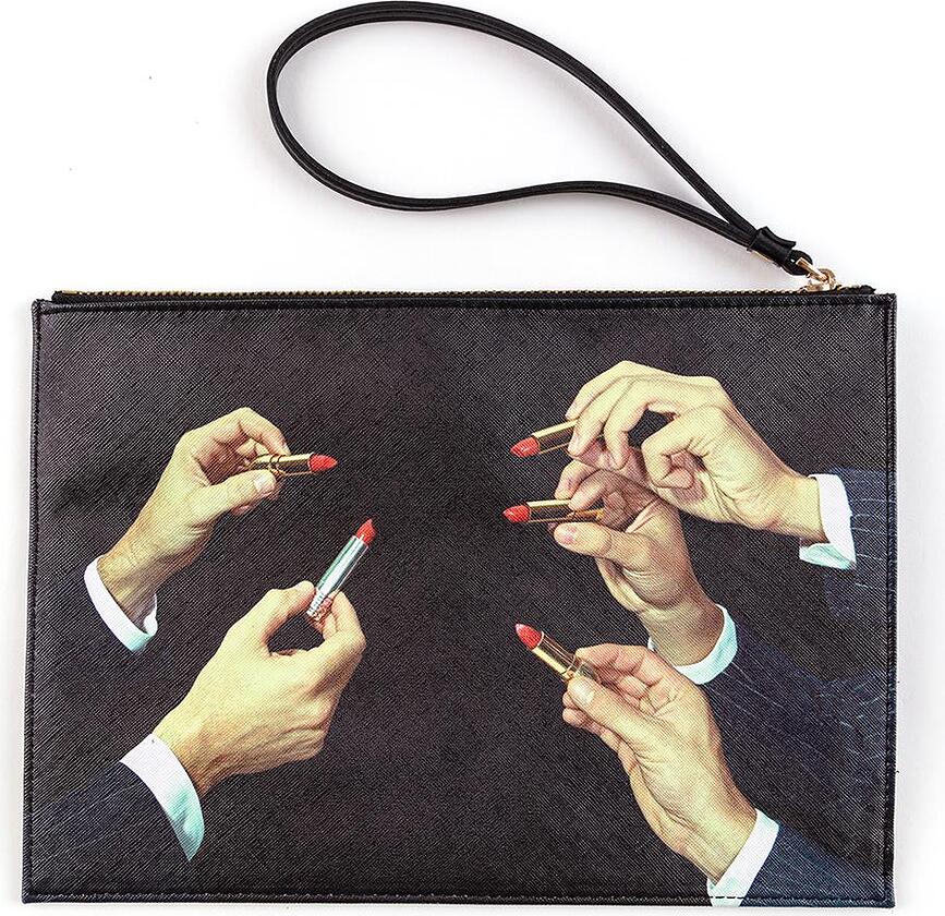 Poșetă Toiletpaper Lipstick plată 28 cm cu toartă