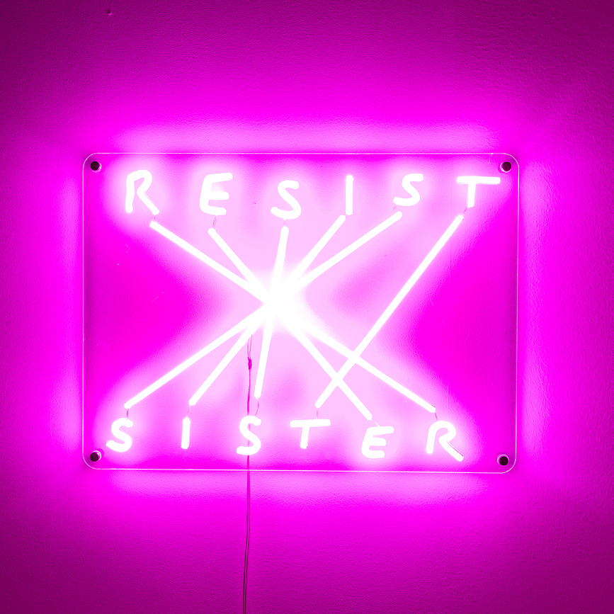 Resist Sister Décoration murale lumineuse LED