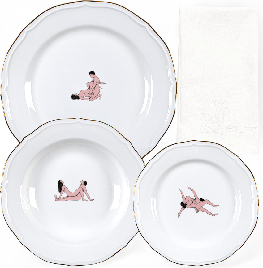 Seikantai5271 Service de Table arqué, 4 pièces