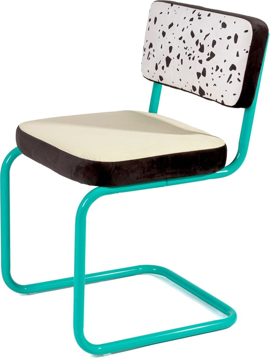 Seletti Superchair Stuhl terrazzo mit grünem Rahmen