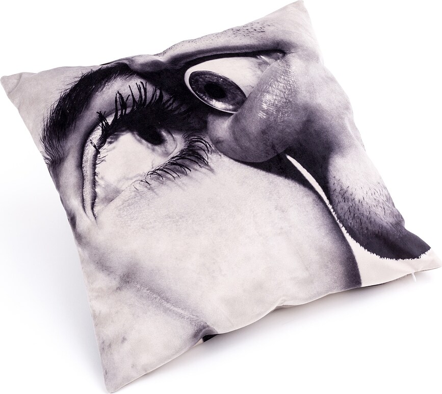 Seletti Wears Toiletpaper Coussin, motif Œil et Bouche