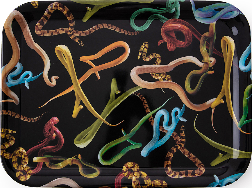 Seletti Wears Toiletpaper Δίσκος, σχέδιο Snakes