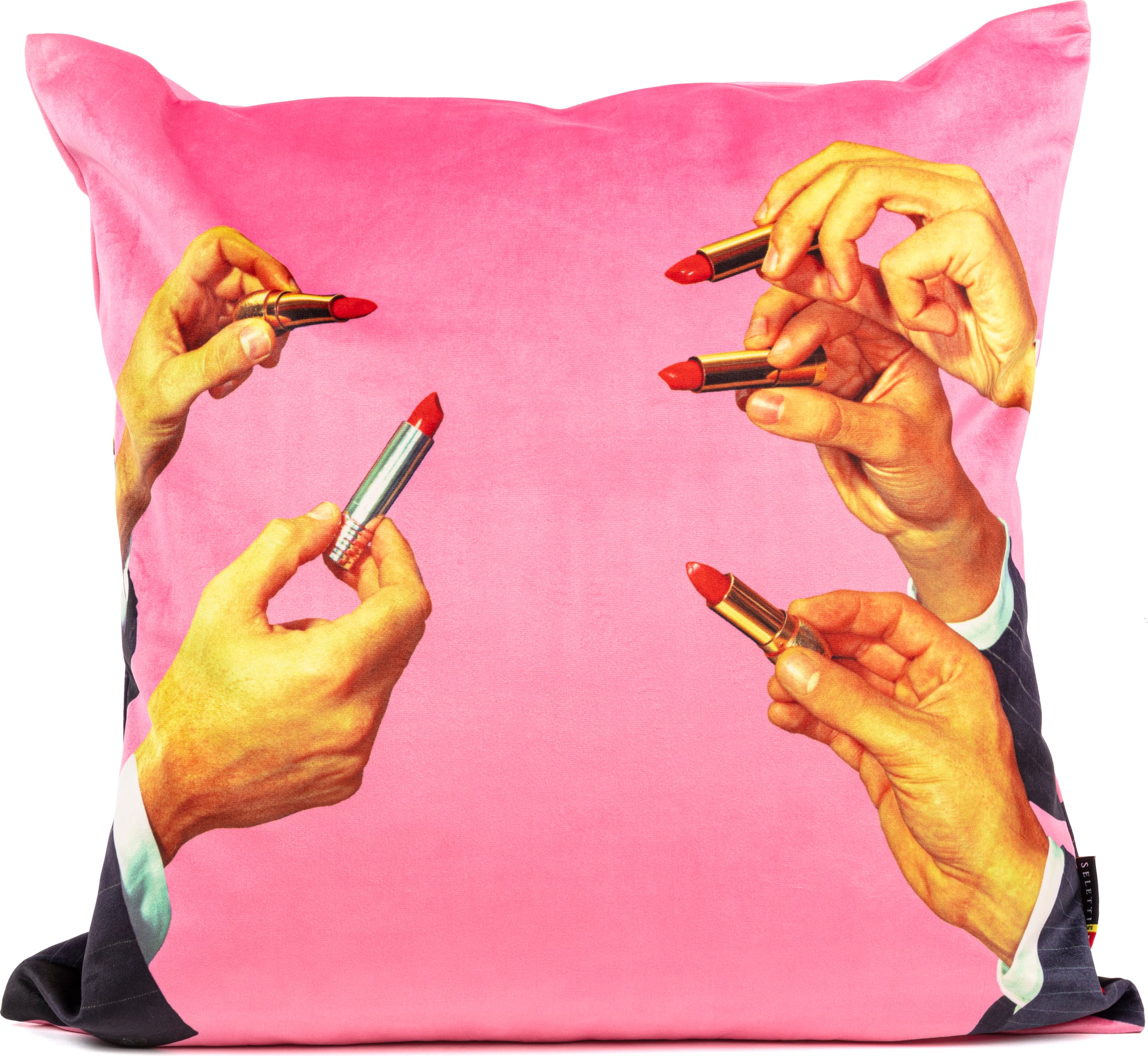 Seletti Wears Toiletpaper Lipsticks Pink Kissenbezug