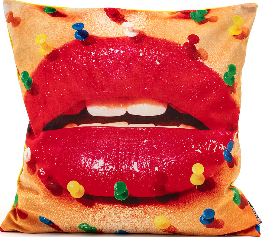 Seletti Wears Toiletpaper PE Jastuk Usta s pribadačama