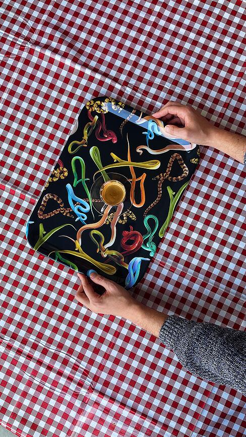 Seletti Wears Toiletpaper Plateau, motif Shit