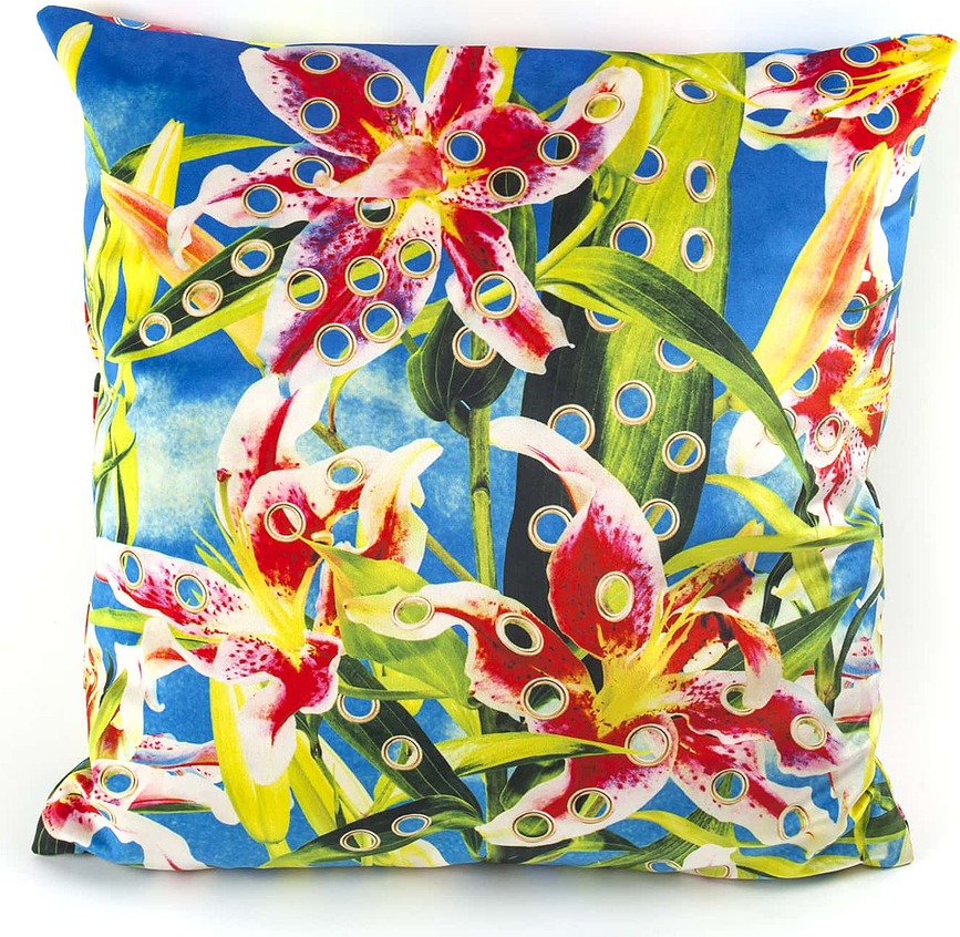 Seletti Wears Toiletpaper Prevleka za vzglavnik Flowers With Holes