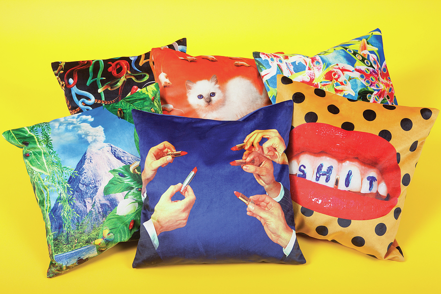 Seletti Wears Toiletpaper Prevleka za vzglavnik, vzorec Snakes