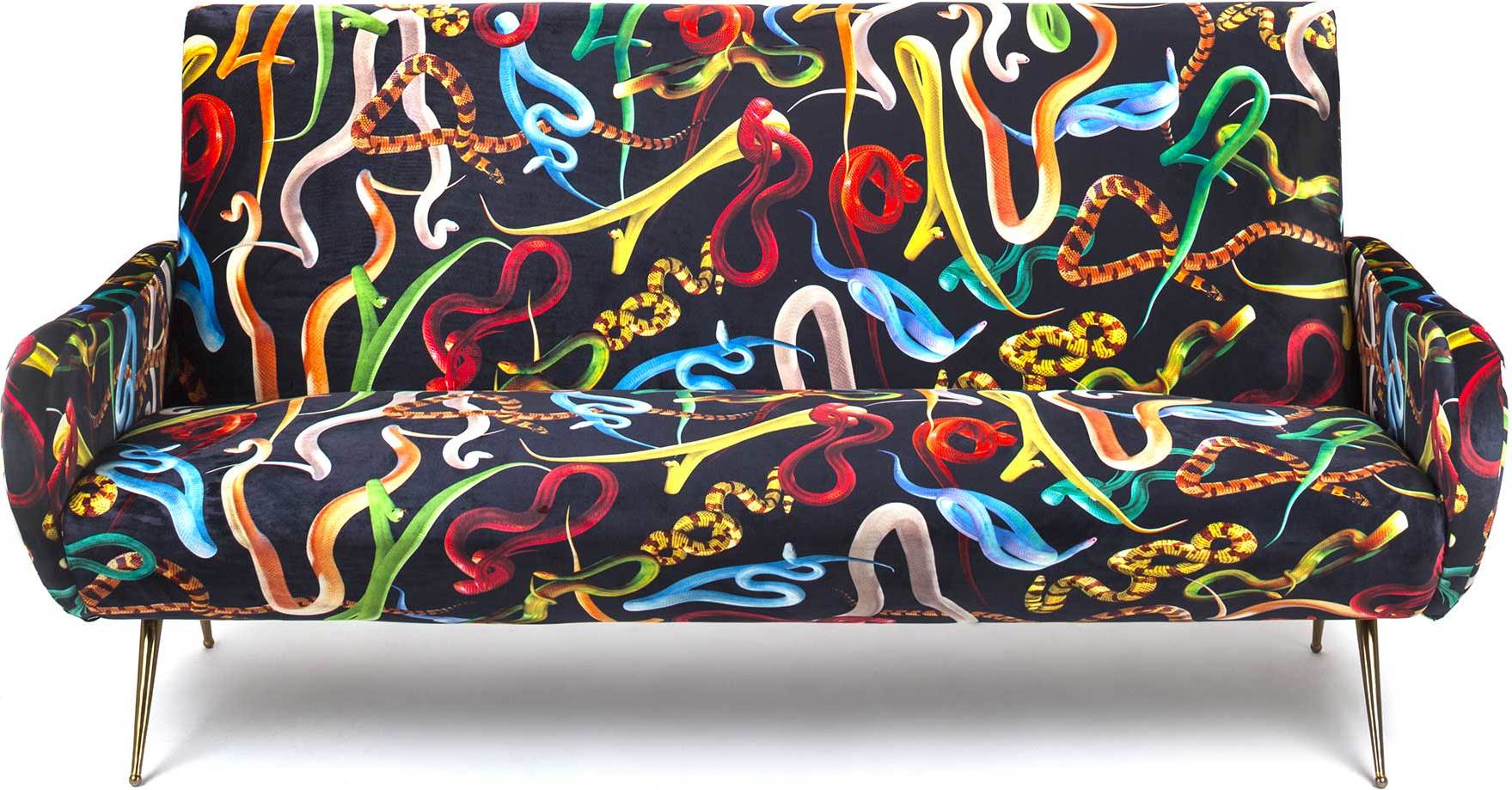 Seletti Wears Toiletpaper Snakes Dreier-Sofa