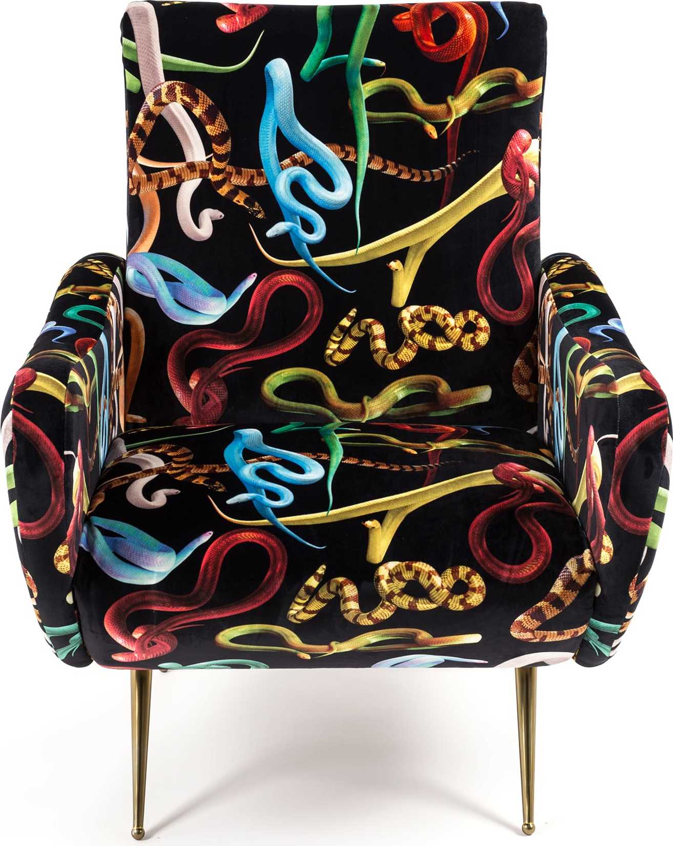 Seletti Wears Toiletpaper Snakes Sessel mit hoher Rückenlehne