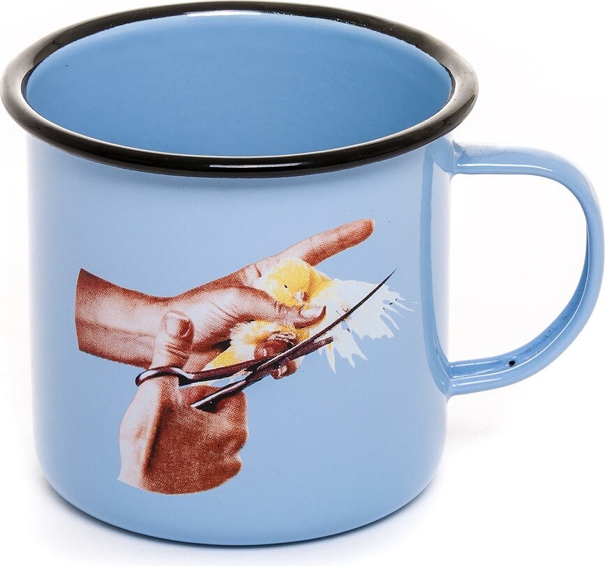 Seletti Wears Toiletpaper Tasse émaillée, motif Oiseau