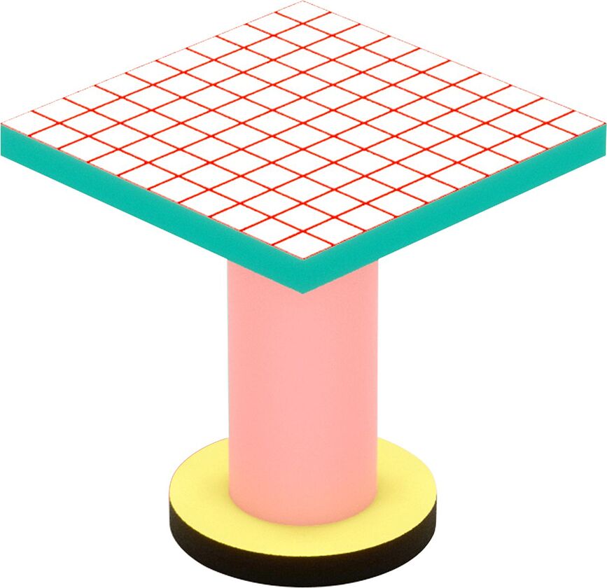 Stolík Seletti Superlounge Table kockovaný červený