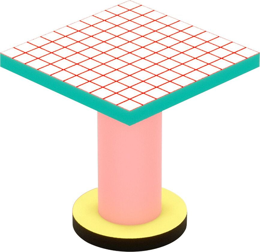 Stolik Seletti Superlounge Table w kratkę czerwony