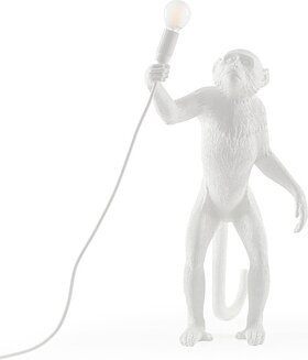 Stolná lampa Monkey stojanová biela