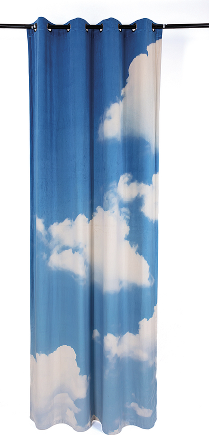 Svetainės užuolaidos Toiletpaper Cloud kairiosios pusės