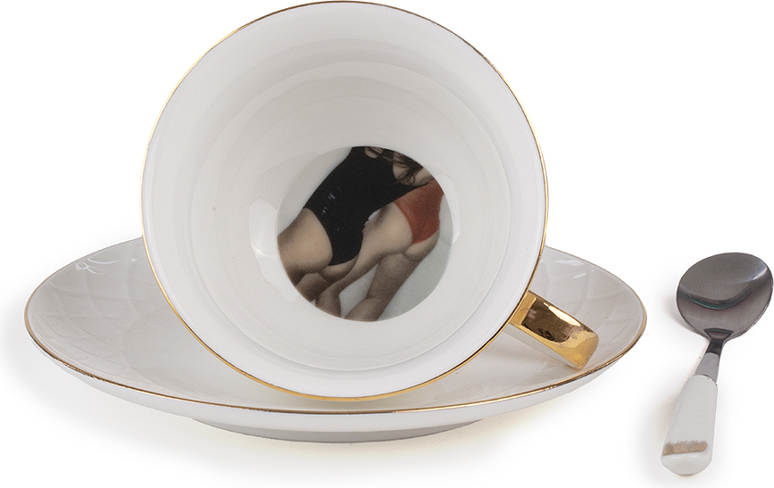 Taza de Té Lady Tarin, con platillo y cucharilla, Set de 3 piezas