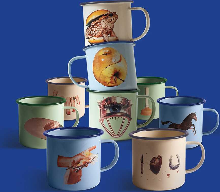 Taza esmaltada Seletti Wears Toiletpaper, diseño Caballo