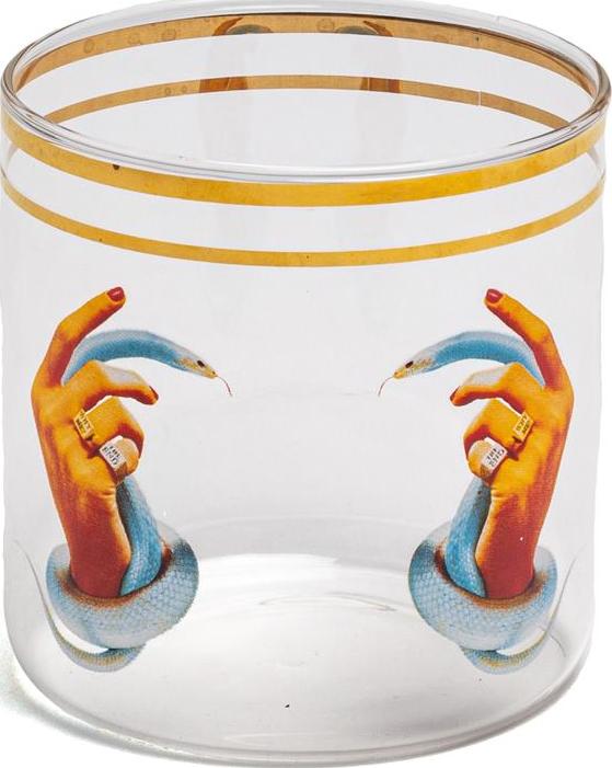 Toiletpaper Hands With Snakes Wasserglas 8 cm