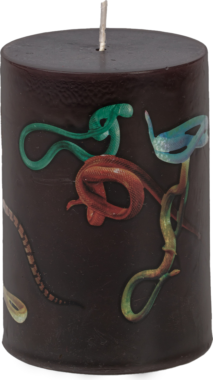 Toiletpaper Kerze Snakes Black, 10 cm