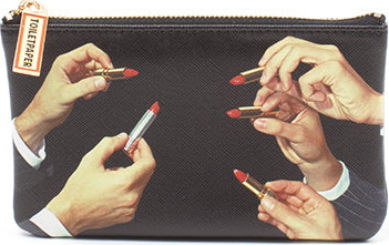 Toiletpaper Lipsticks Black Unterarmtasche 15,5 x 9,5 cm