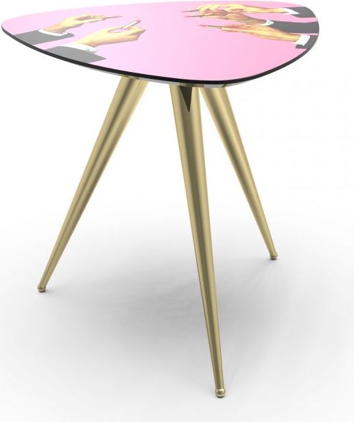 Toiletpaper Pink Lipsticks Kaffeetisch dreieckig