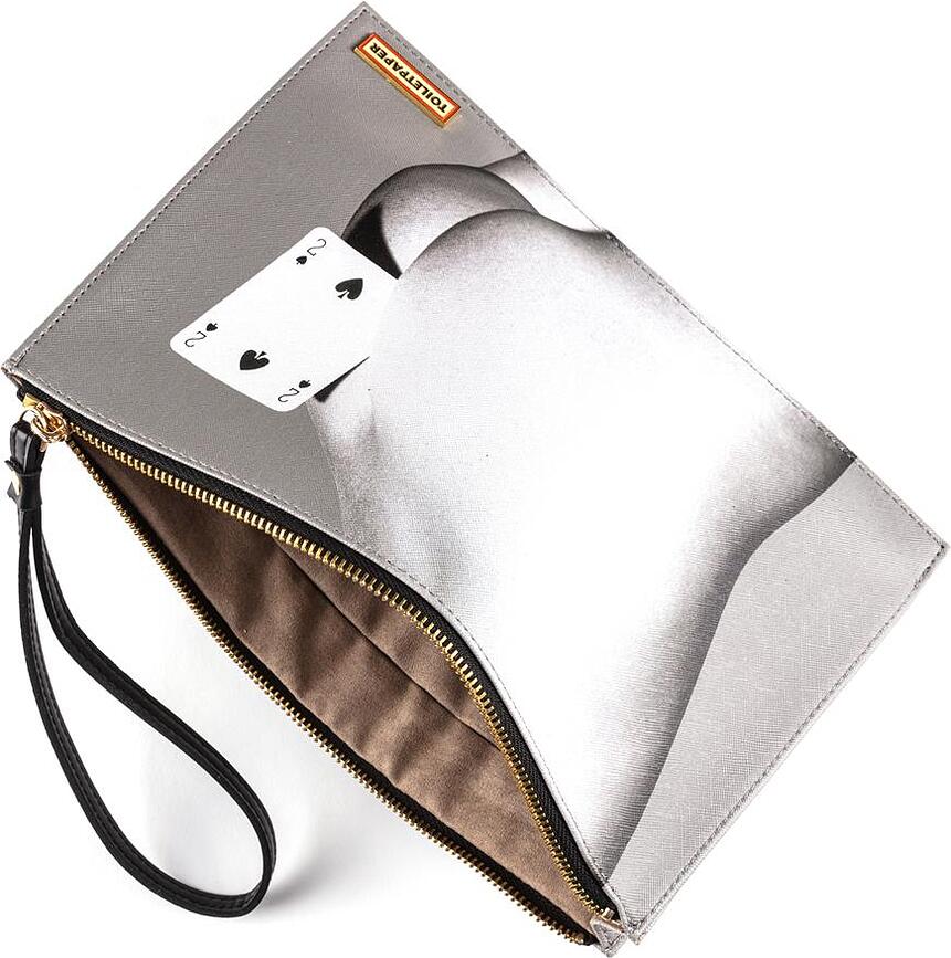 Toiletpaper Two of Spades Pochette plate avec anse, 28 cm