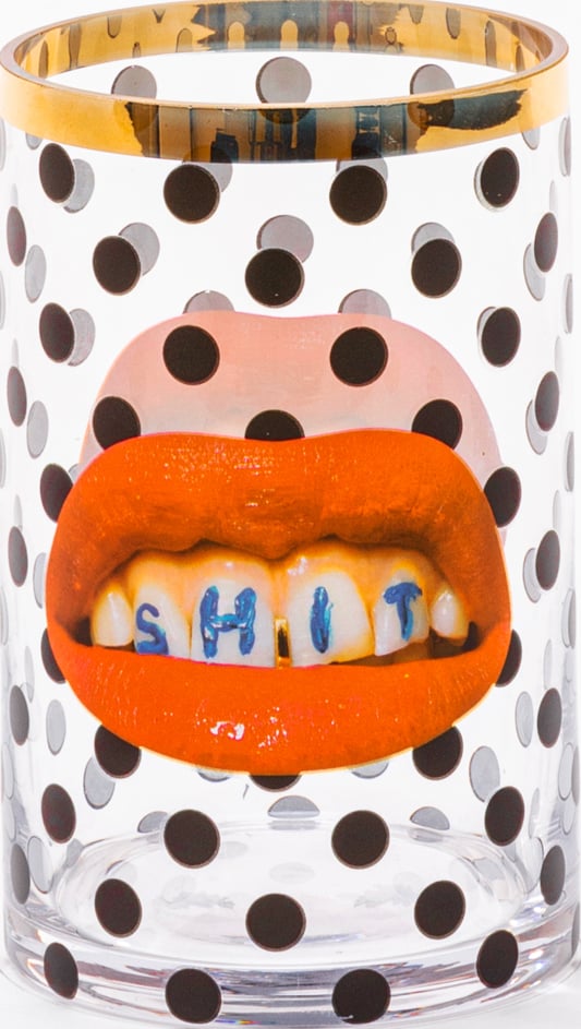 Toiletpaper Shit Pois Vase 14 cm Zylinder