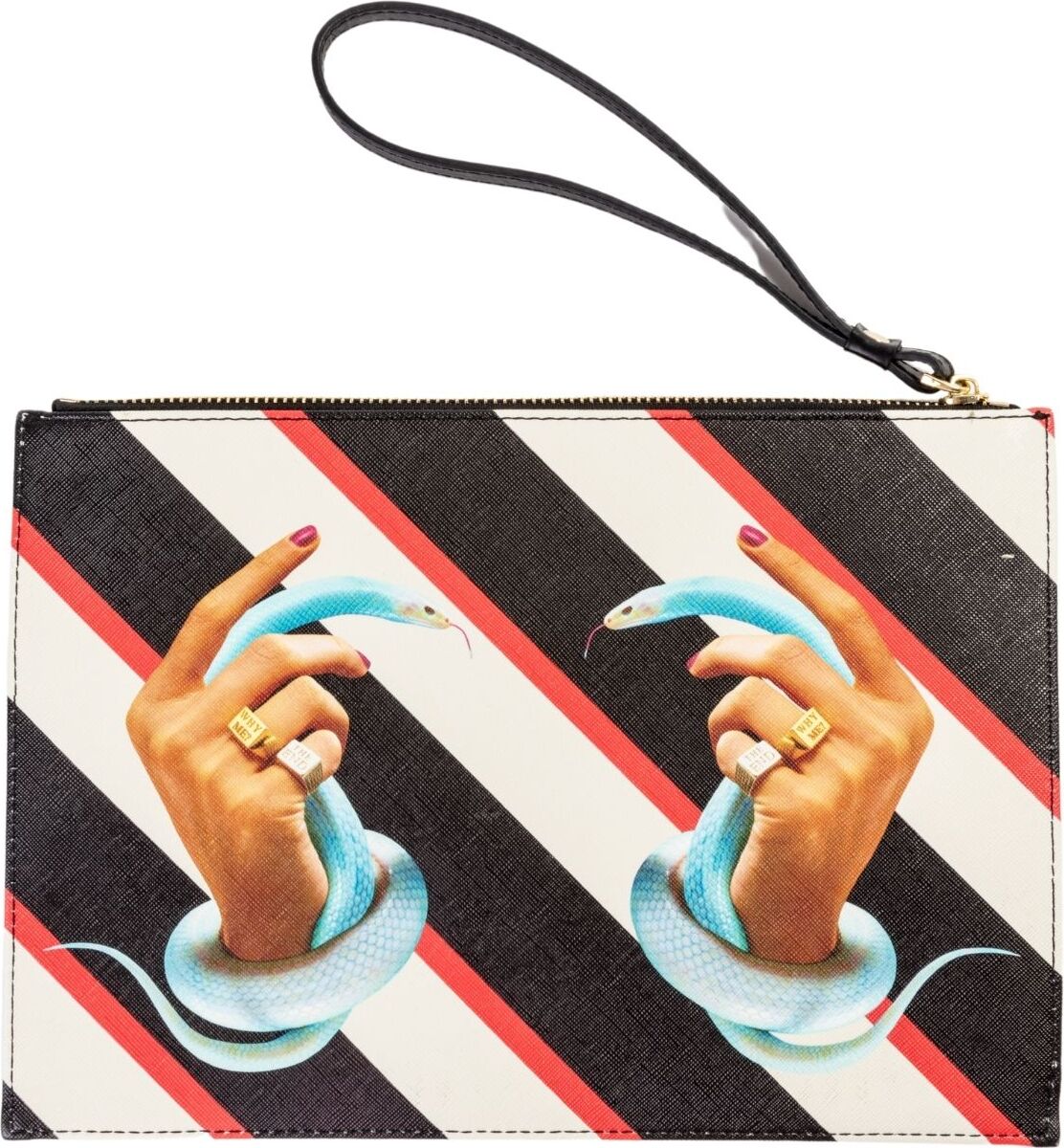 Toiletpaper Stripes Hands With Snakes Tasche 28 cm flach mit Griff