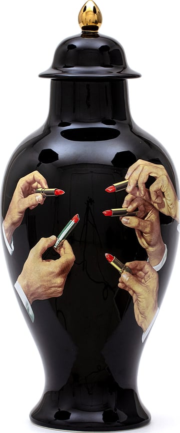 Toiletpaper Vase, motif Lipsticks, noir