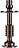 Transmission Ljusstake 26 cm, metalliserad
