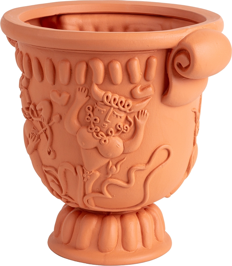 Vaso decorativo Magna Graecia 2.0 Mythic di terracotta