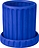 Vaso piccolo per fiori Magna Graecia Dorico 29 cm celeste di terracotta con vassoio