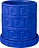 Vaso piccolo per fiori Magna Graecia Greca 38,5 cm celeste di terracotta con vassoio