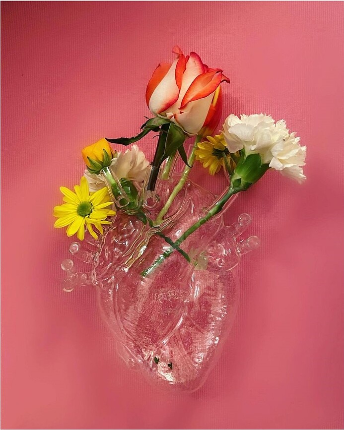 Vaza Love In Bloom steklena
