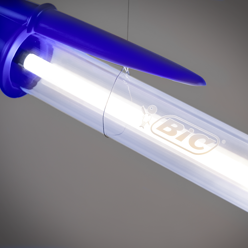 Viseča ali stenska svetilka BIC LED 173 cm, modra