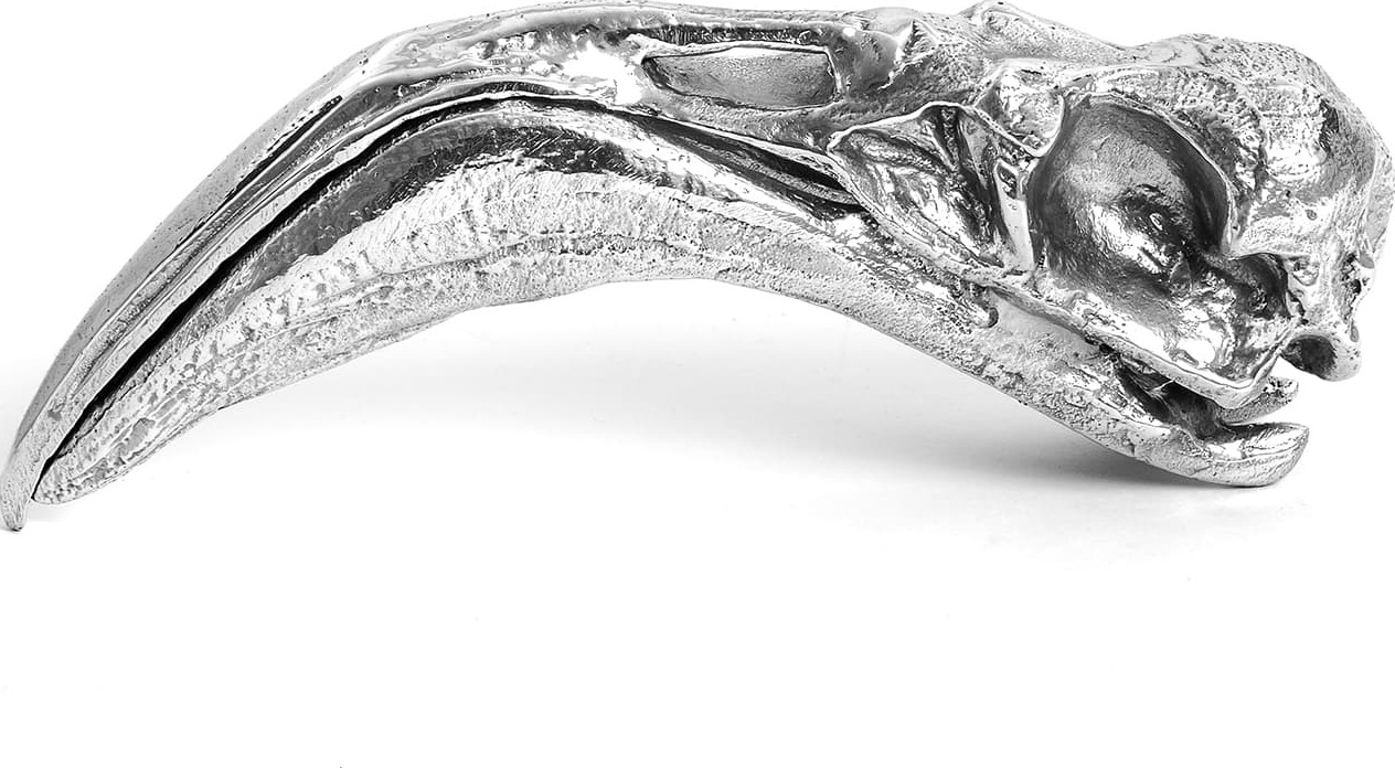 Wunderkammer Dekoration flamingo skull silberfarben