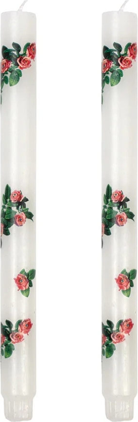 Žvakės Toiletpaper Roses 27 cm, 2 vnt.