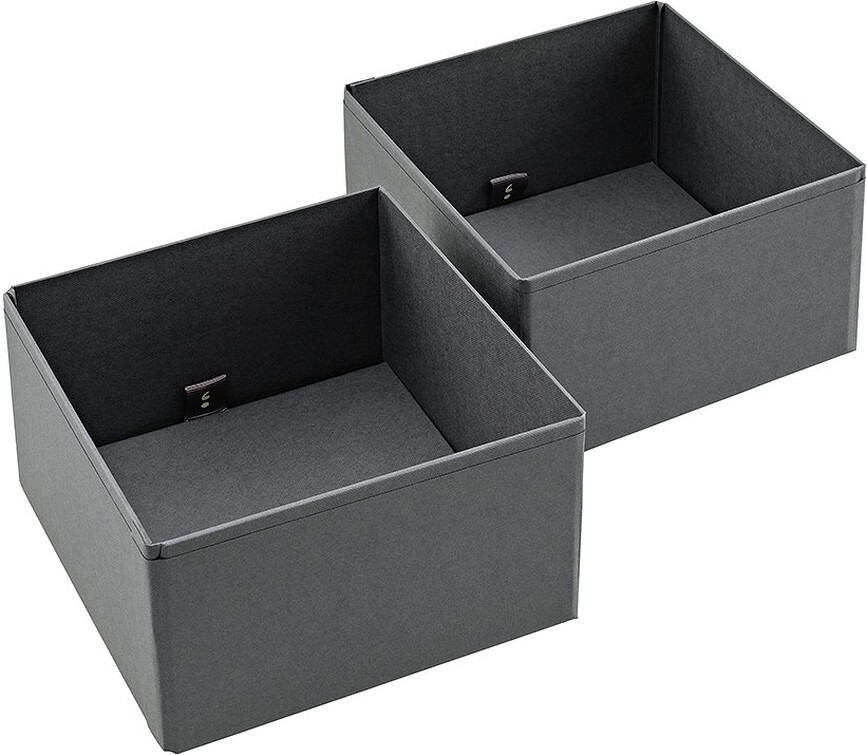 4Rooms Organiseurs gris, Lot de 2