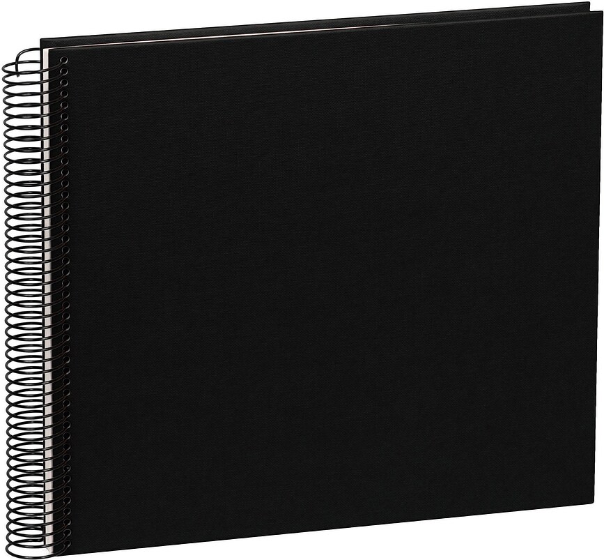 Álbum de fotos de hojas blancas Uni Economy, mediano, negro