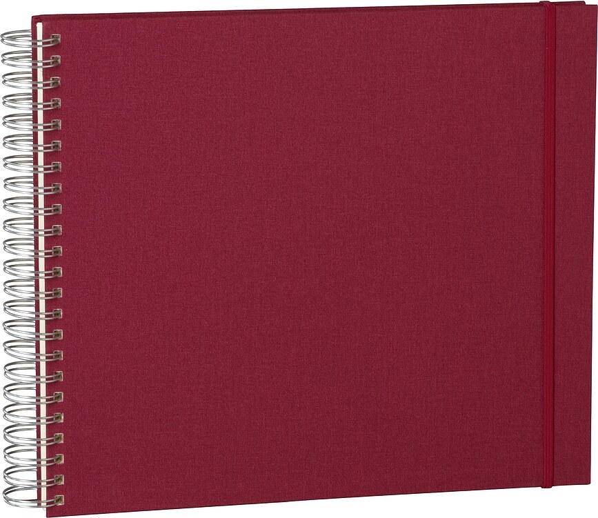 Álbum de fotos de hojas blancas Uni Maxi Mucho, burdeos